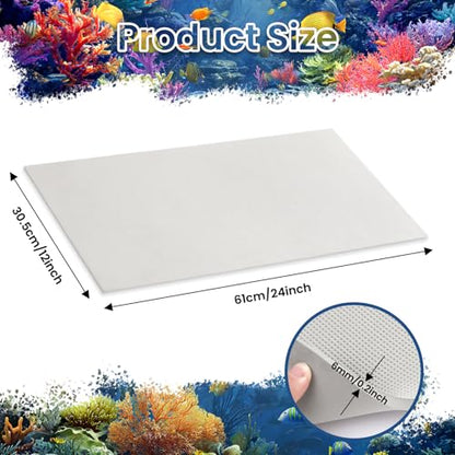 Aquarium Leveling Mat, 12 x 24 Inch Under Tank Pad, 6mm Thick Non-Slip Shockproof Fish Tank Cushion, Waterproof, Easy to Cut, Gray - color: Gray, size: 12 x 24in