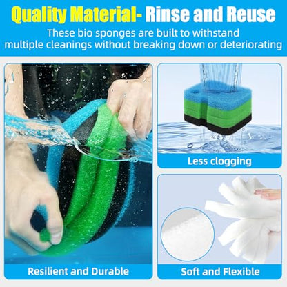AQUANEAT Replacement Canister Filter Pads Compatible with Cascade 700/1000 CCF2UL/CCF3UL Generic Aquarium Floss Media