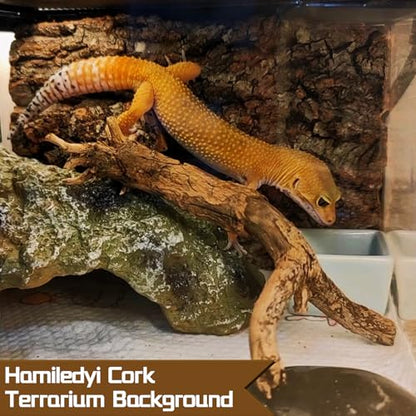 Cork Terrarium Background 11.8x7.9in 4PCS Natural Reptile Cork Bark Flats Terrarium Board Bearded Dragon Climbing Wall Mat Tank Decor for Lizard Chamelon Snake Turtle Spider Crested Gecko - size: 4PCS-11.8x7.9in