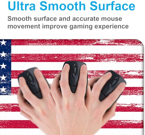 American Flag XXL Large Mouse Pad, Gaming and Home Stitching Side Table Mat | The Surface Of The Mouse Pad Is Designed With Fiber Woven Material, And The Base Is Made Of Natural Anti Slip Rubber. - color: American Flag