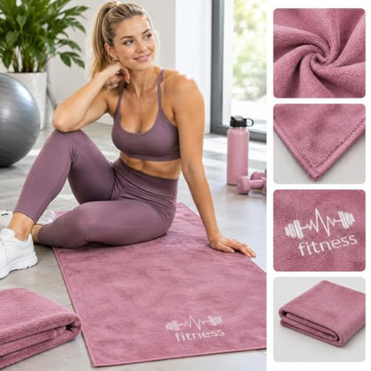 Microfiber Gym Bench Towel with Fitted Corner Hood, Pink - color: Pink