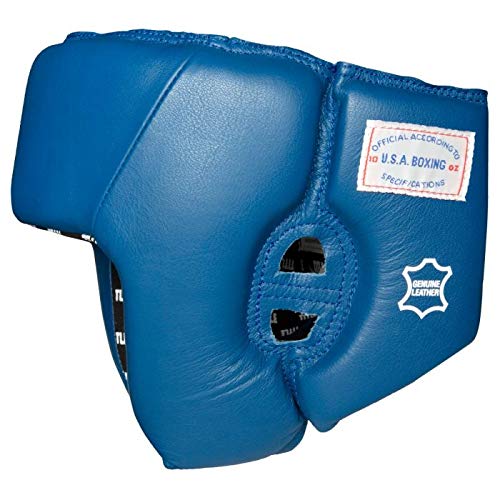 Title USA Boxing Amateur Competition Headgear (Open Face) - Boxing Headgear, MMA Gear, Headgear Boxing Sparring Taekwondo Karate, Boxing Head Gear, Sparring Headgear - color: Blank Blue, size: Small