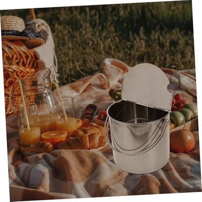 Portable Insulated Ice Bucket with Lid Multi-Function Wine Cooler for Parties and Outdoor Events Capacity Stainless Steel Drink Container