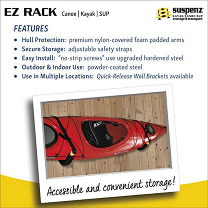 Suspenz EZ Kayak Rack - color: Yellow