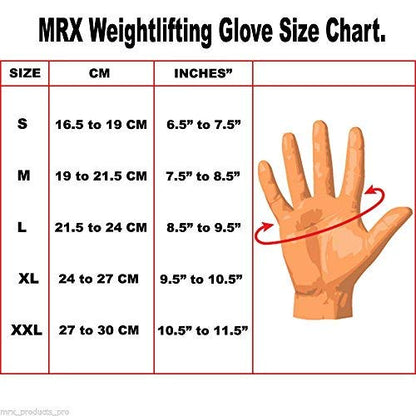 MRX Weight Lifting Pro Level Gloves with 18 Inches Long Wrist Strap Gym Workout Exercise & Fitness in - color: Black Grey, size: X-Large