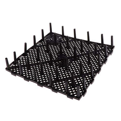 POPETPOP Black Aquarium Divider Trays Fish Tank Bottom Plate Grid Isolate Board Divider- Aquarium Divider Tray PVC Splicing Clapboard Bottom (Black) PVC Splicing Aquarium Accessory