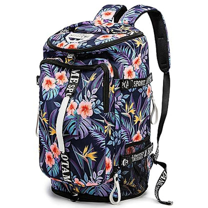 SDTAME Gym Duffel Backpack with Shoe Pocket & Laptop Sleeve - color: Orange
