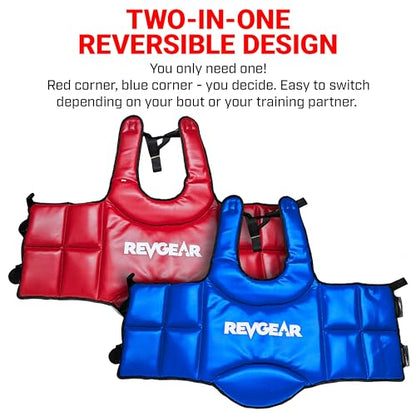Revgear Muay Thai Reversible Chest Protector, MMA, Kickboxing, Karate - size: Small