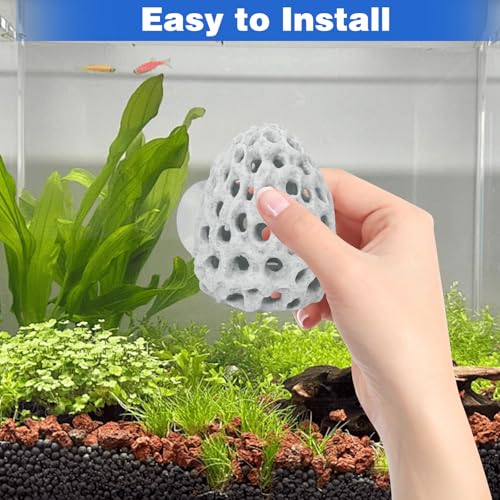 Shrimp Dome Hide Betta Habitat Fish Tank Tunnel with Suction Cup Aquarium Fish Cave Hideout Ornament Accessories for Shrimp Guppy Hiding Resting White