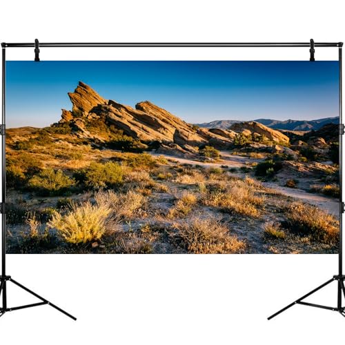 Desert Reptile Tank Background Evening Light on Rocks Terrarium Background Sunset Desert Rocky Bush Thorns Reptile Enclosure Backgrounds Desert Gobi Bearded Dragon Tank Aquarium Backgrounds 30x18in - color: Gobi Gold, size: 30(W)x18(H)inches/ 75(W)*45cm(H