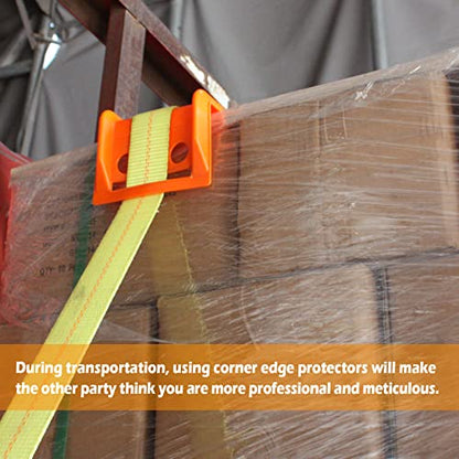 ENJ 40 Pack Flatbed Edge Protector, Edge Corner Tie Down Protector for Up to 4 Inch Straps, Protects Cargo Edges, Flatbed Accessories Plastic Protector