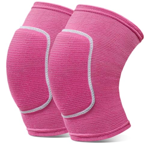 Volleyball Knee Pads knee brace for Women Kids Girls，Soft and Breathable Knee Pads for Volleyball, Dancing, Football, Yoga, Basketball, and Skating - Protective Knee Pads for Adults and Kids (Pink, Large) - color: Pink, size: Large