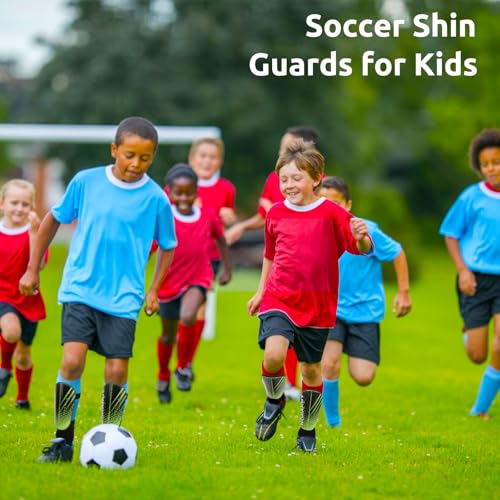 Shin Guards Soccer Youth Kids, Shin Guard Boys Girls Teenagers 2-18 Yrs Old | Soccer Shin Guards with Ankle Sleeves Protection - Football Shin Pads Equipment with Adjustable Strap - color: Green, size: Small