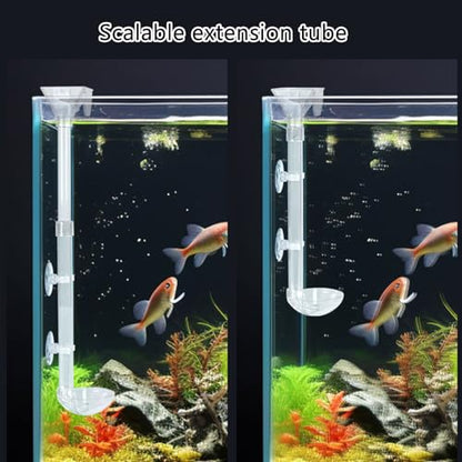 Feeder Acrylic Shrimp Feeders Tube Dish Set Highly Transparents Acrylic Aquariums Feeders for Home Aquariums - size: 245-410mm