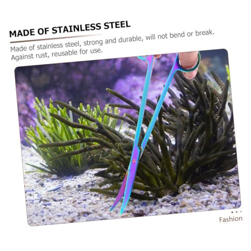 VICASKY Stainless Steel Aquatic Plant Scissors 1 Piece Precision Trimming Tools for Aquariums for Aquascaping and Aquarium Plant Maintenance