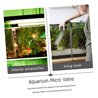 Adjustable Aquarium Hose Kit with Tubing Connectors for Flow Control Soft Silicone for Fish Tank Applications