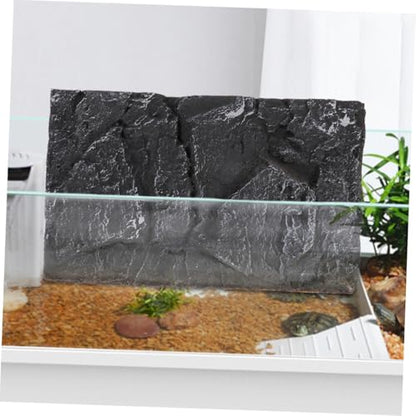 Happyyami Lifelike Aquarium Rock Reptile Tank Backgrounds 3D Landscape Boards Snake Habitat Decoration