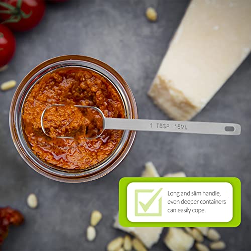 3PCS 1/8tsp (0.63ml) Single Measuring Spoon, Stainless Steel Long Handle Individual Teaspoons Only - size: 1/8tsp|0.63ml