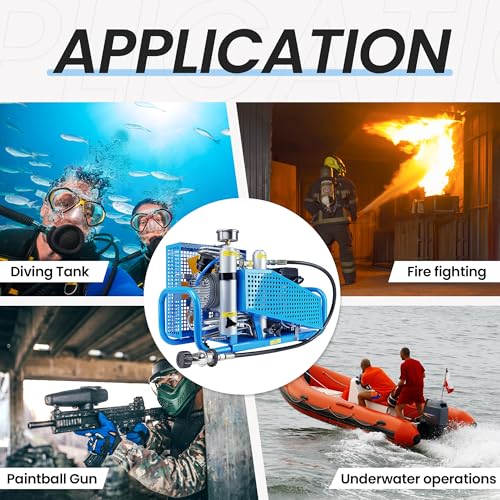 TUXING 4500Psi Pcp Air Compressor,Scuba Tank Air Compressor,High Pressure Diving Compressor for Firefighting Scuba Tank/PCP Rifle/Paintball Air Gun Filling Station
