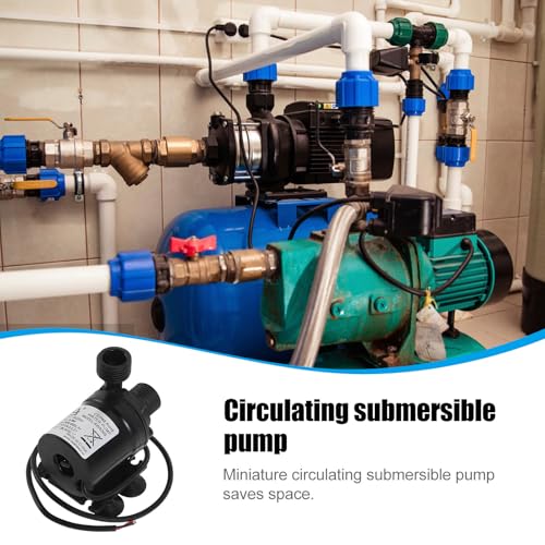 KALLORY Dc 24v Submersible Water Pump with Stainless Steel Shaft and Suction Cup, Miniature Pressurized Aquarium and Fountain Circulation Pump for Home Irrigation and Rainwater Transfer
