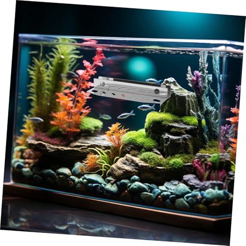 SUPVOX Fish Tank Tool Holder Stainless Steel Aquarium Maintenance Organizer Scissors and Tweezers for Fish Tank Cleaning and Aquatic Plant Care