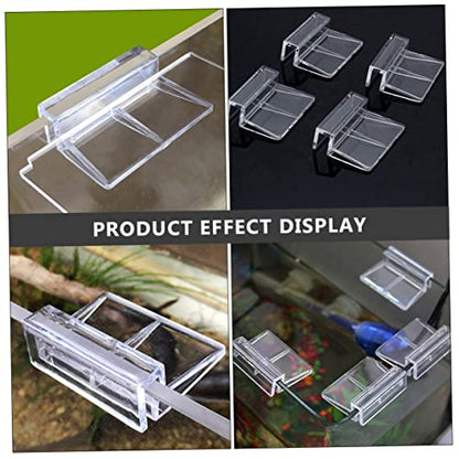 COLLBATH 10pcs Fish Tank Accessory Acrylic Support Bracket Aquarium Rack Cover Holder for Fish Tanks - size: 5.5X5X1.8CM