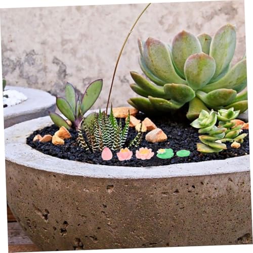 Abaodam 1set Lotus Resin Miniature Fish Tank Decorations of Floating Ornaments for Aquariums Bonsai Displays and Miniature Gardens and Easy to Clean