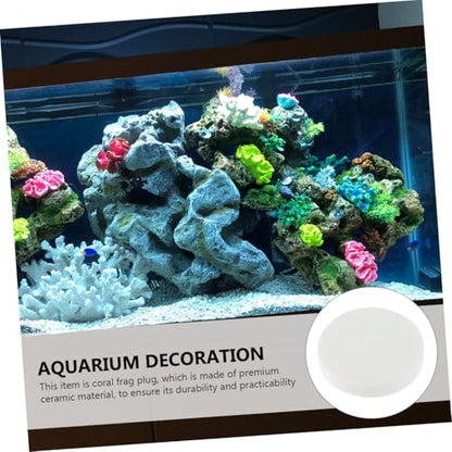 10pcs Fish Tank Coral Base Coral Mount Gel Gasket Stand Cave Heater Cobble Pad Goldfish White Serving Tray Fish Tank Siphon Plant Tanks Plug Aquarium Breeding Bases Ceramics
