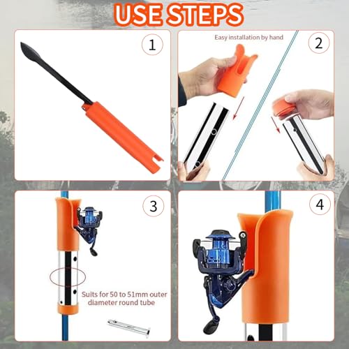 Universal Fishing Rod Holder,Detachable Surf Casting Spincast Rod Racks,Ground Inserted Support Bracket Accessory for Fishing