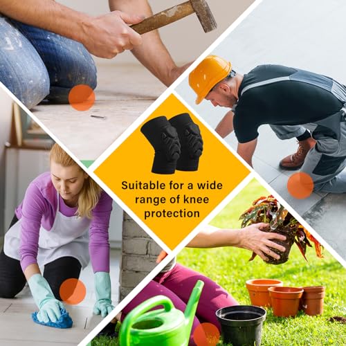 Haysandy 6 Pairs Knee Pads Bulk, Volleyball Breathable Knees Pads with Thick Sponge for Adult Youth Women Men Dancer Sport Training Workout Protector (Black,XL Size) - size: X-Large