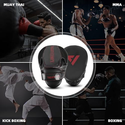 Valleycomfy Boxing Pads Punching Mitts for Training,Muay Thai,Martial Arts - color: Red
