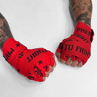 Geezers Prepare to Fight Hand Wraps - color: Red, size: 5m