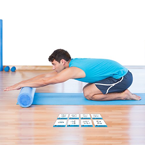 Foam Roller Workout Cards, Instructional Fitness Deck for Women & Men, Beginner Fitness Guide to Training Exercises at Home or Gym - style: Foam Roller