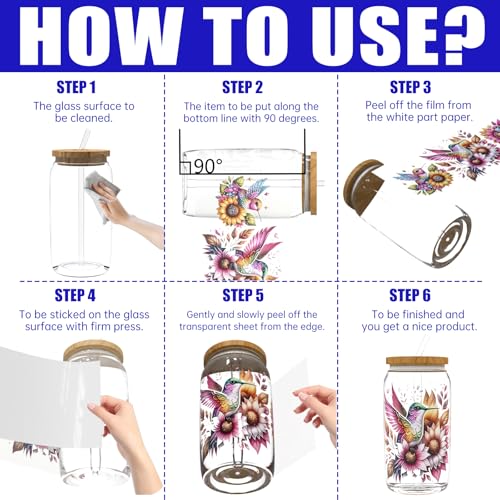 UV DTF Cup Wrap Transfer Stickers, 4 Sheets Birds Rub On Transfers for Tumblers Water Bottles Glass Cups Mugs Ceramics - style: Birds