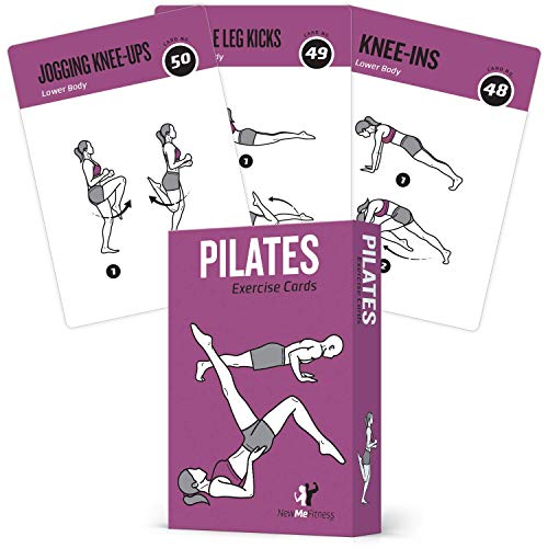 Pilates Workout Cards, Instructional Fitness Deck for Women & Men, Beginner Fitness Guide to Training Exercises at Home or Gym - style: Pilates