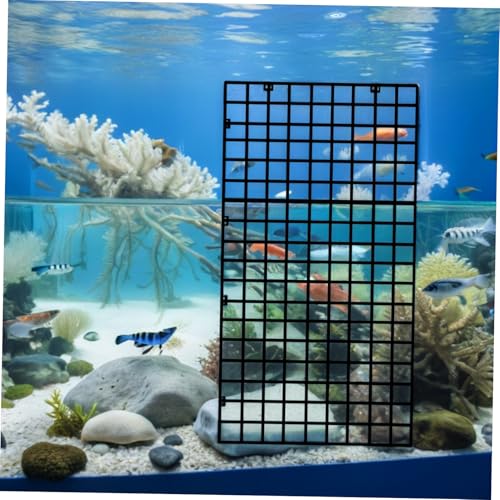 HEMOTON 1Set Spliced Lattice Plate for Aquariums Black Panels Suction Cups Easy to Install Fish Tank Divider for Isolation and Breeding