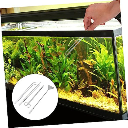 COLLBATH 1set Aquarium Aquascaping Tool Kit Water Plants Scissors Tweezers Spatula for Precision Plant Trimming and Maintenance Fish Tanks