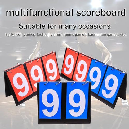 Basketball Game Scoreboard, 4/5/ 6 Digit, Portable/Flip, Reusable, Easy to Read+ Waterproof/Easy to Clean,not Take Up Space, for Soccer, Basketball, Baseball,6-digit - size: 6-digit