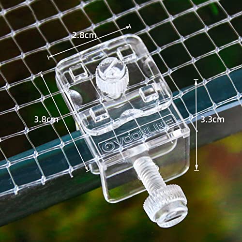 2pieces Aquarium Net Clamp Clear Mesh Netting Fish Tank Anti-Jumping Clamp Anti-Escape Replacement Clips Fish Tank Glass Cover Clips