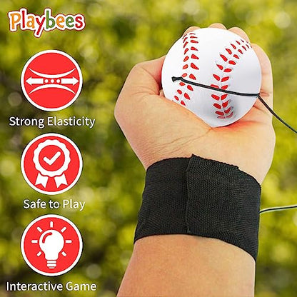 Wrist Return Baseballs Party Favors for Kids, Goodie Bag Stuffers, 24 Pack - style: 24 Pack