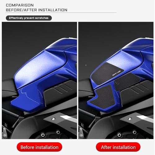 Motorcycle Tank Grip Side Decals Anti Slip Tank Pad Stickers for Yamaha MT-10 MT10 MT 10 FZ10 FZ-10 FZ 10 2016-2021 Tank Grips