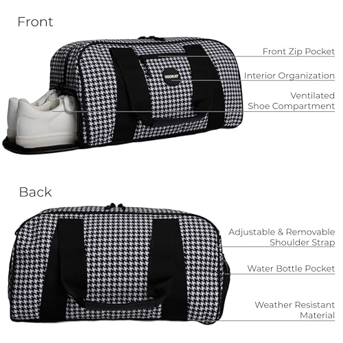 Vooray Burner Small Gym Bag for Women and Men, 23L - color: 23L - Houndstooth