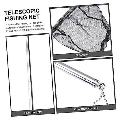 INOOMP 1pc Telescopic Fishing Net Fish Shrimp Catching Tool for Aquarium Use Fish-Friendly Design