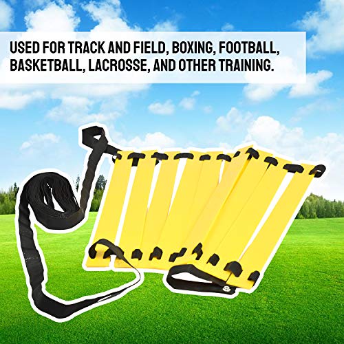 TNZMART Agility Ladder Speed Ladder 10FT 20FT Training Equipment for Football Soccer Basketball with Carrying Bag