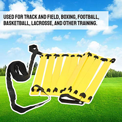 TNZMART Agility Ladder Speed Ladder 10FT 20FT Training Equipment for Football Soccer Basketball with Carrying Bag