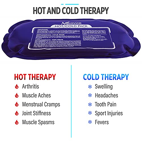 Reusable Hot and Cold Ice Packs for Injuries (3-Piece Set), Joint Pain
