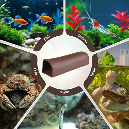 Aquarium Ceramic Shrimp Habitat Tube Fish Tank Tunnel Breeding Cave Shelter Ornament for Freshwater Tanks