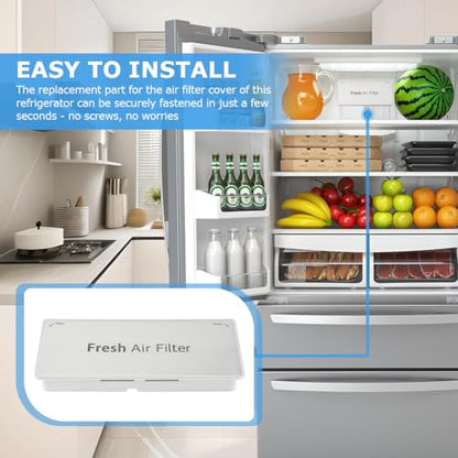 ADQ75493301 Refrigerator Fresh Air Filter Cover Replacement, Fresh Air Filter Assembly Compatible with L-G Refrigerator LRMVS3006S, LRMDS3006S, LRMVC2306S, LRMDC2306D, LRMDS3006D LRFVC2406S LRFDS3016S