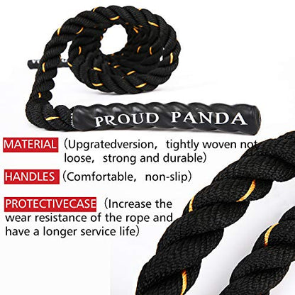 Heavy Jump Ropes for Fitness 2LB/3LB/5LB,Weighted Adult Skipping Rope Exercise Battle Ropes for Men & Women,Total Body Workouts, Power Training in Gym to Improve Strength and Building Muscle - color: 5.4LB Professional Edition fitness(9.9 ft)
