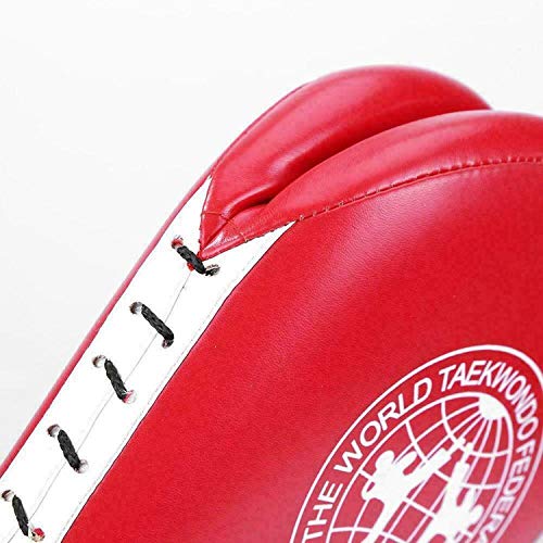 ausuky Taekwondo Double Kick Pad Target Tae Kwon Do Karate Foot Practice - color: Red